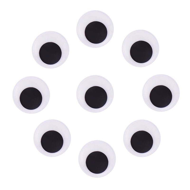 CCINEE 40mm Black Googly Wiggle Eyes 50pc With Self-adhesive for Handmade Crafts Decorations - Image 1